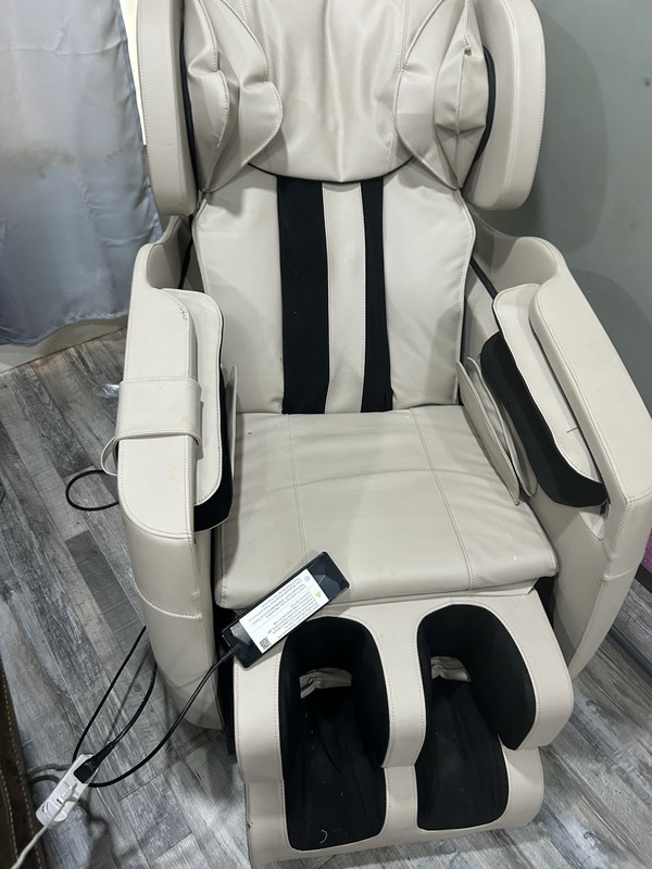Real Relax Electric Zero Gravity Massage Recliner Chair w/ Remote, Beige/Black