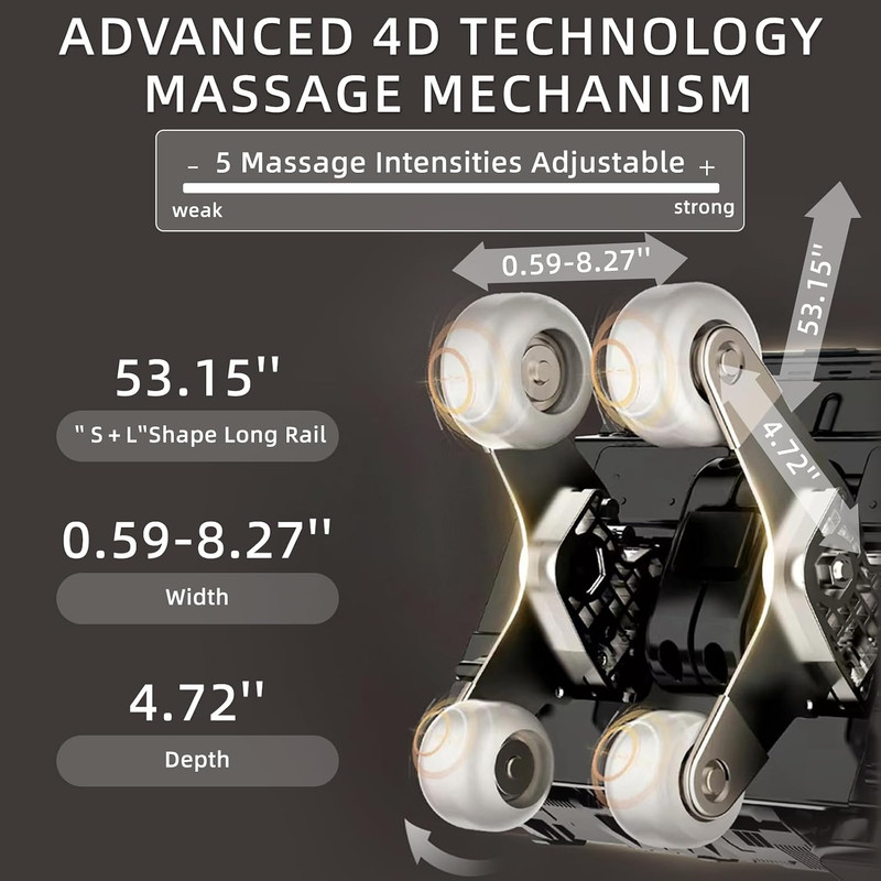 MT398 4D Full Body Massage Chair, Zero Gravity, Voice Control, 15 Modes, Heat gallery