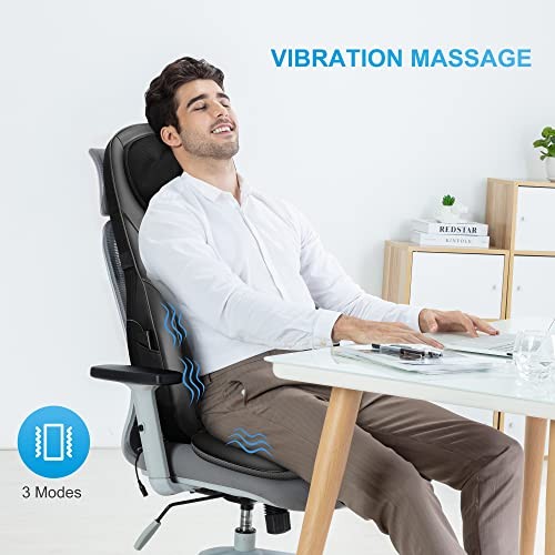 Shiatsu Back Massager with Heat, Deep Kneading & Rolling Massage Chair Dark gallery