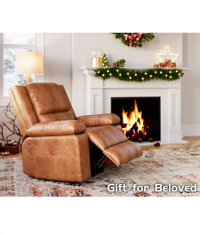Power Lift Recliner Chair - Heat and Massage, Adjustable Back and Legs, PU Leath gallery
