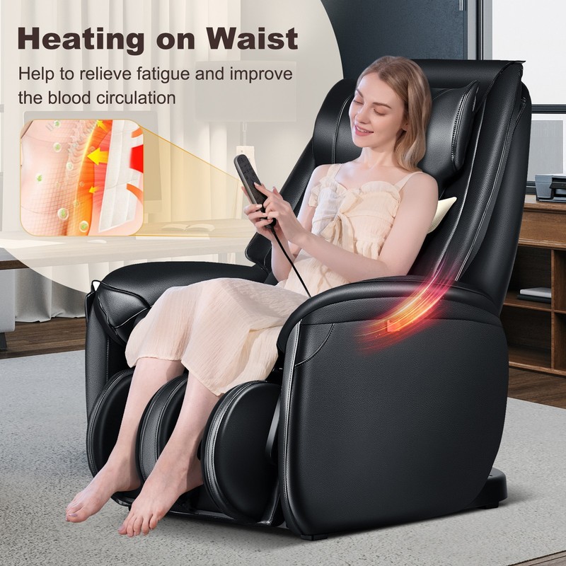 Full Body SL Track Zero Gravity Massage Chair w/ Pillow Reversible Footrest Heat gallery