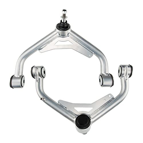 Front Upper Control Arms, 2pc 2-4'' Lift Silver White for Silverado/Sierra gallery