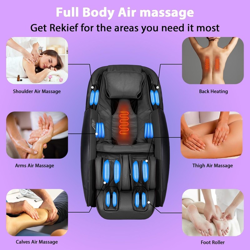 Massage Chair, SL Track Full Body Zero Gravity Shiatsu Massage Chair w/Bluetooth gallery
