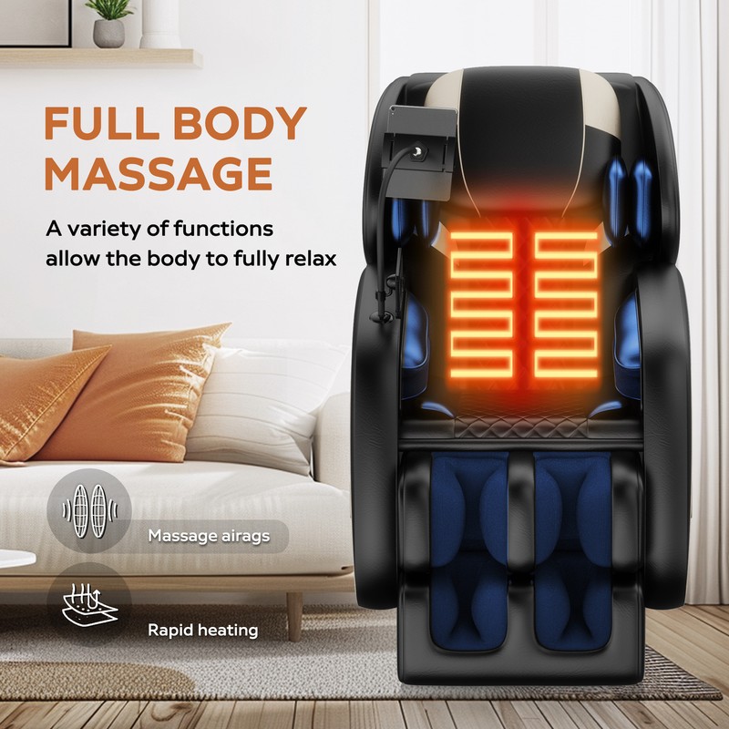 Full Body Air Pressure Shiatsu Massage Chair Recliner ZERO GRAVITY Foot Roller gallery