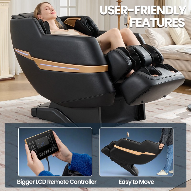 Zero Gravity Full Body Recliner Massage Chair 8 Points, Shiatsu,Foot Roller,Heat gallery