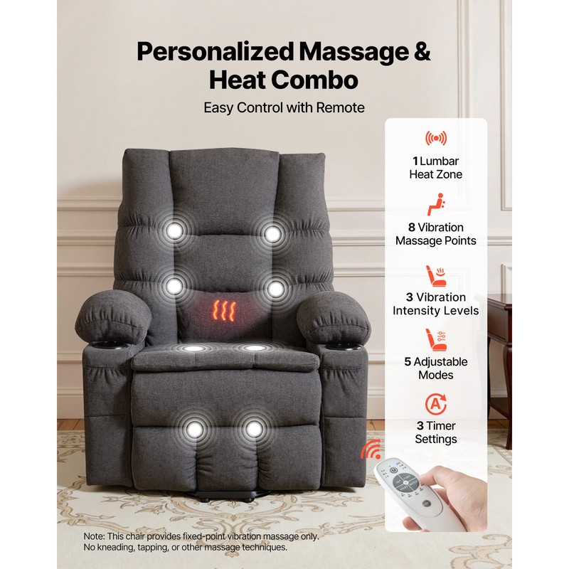 Uimoso Electric Recliner Chair with Massage and Heating Functions gallery