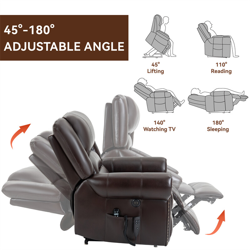Power Lift Recliner Chair Heat Massage Dual Motor Infinite Position Up To 350lbs gallery