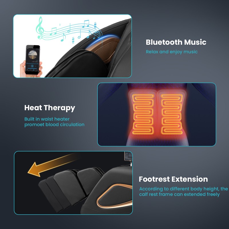 Zero Gravity Massage Chair with Smart Large Screen Bluetooth Speaker gallery