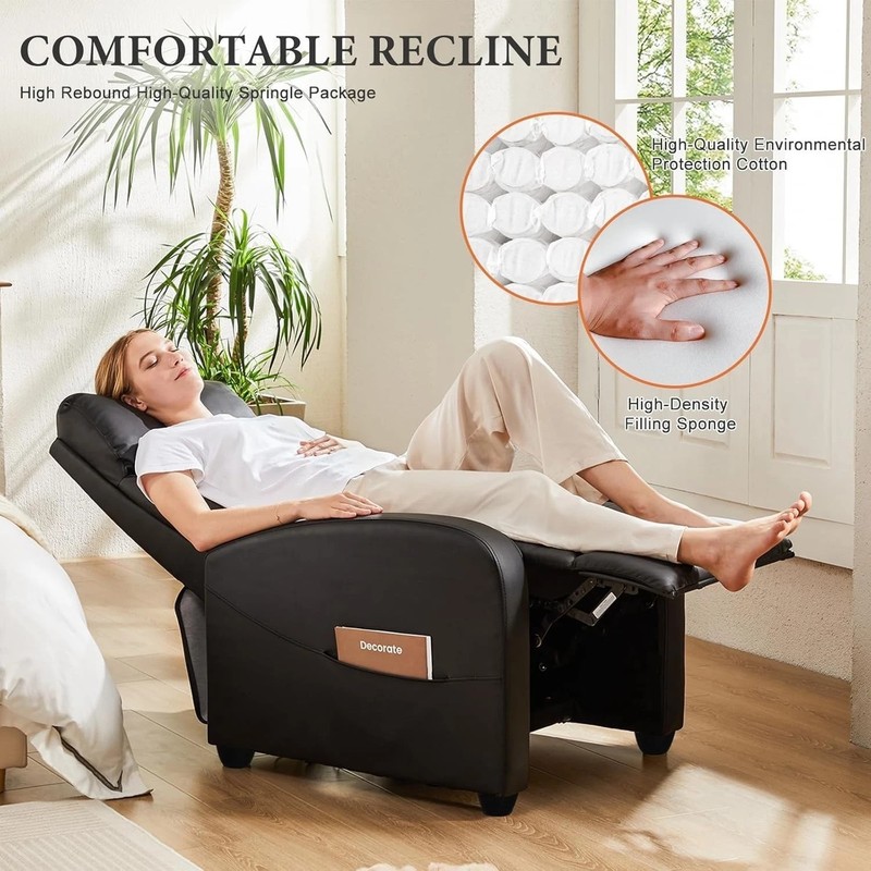 Sophisticated Massage Recliner with Lumbar Support - Perfect for Home Theaters gallery