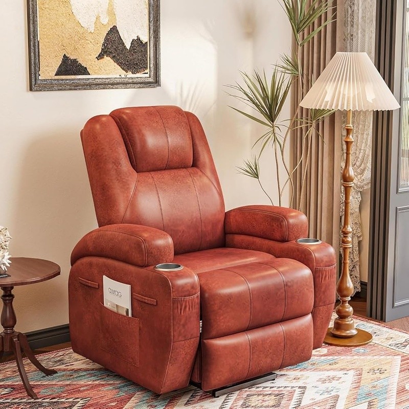 Electric Lift Recliner Chair W/ Vibration Massage Storage Pockets Easy Assembly gallery