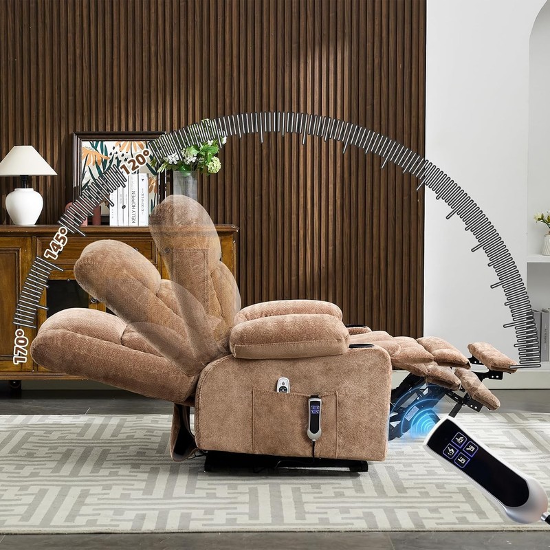 Power Lift Recliner Chair Elderly W/ Lumbar Heat & Massage Electric Lift Chair gallery