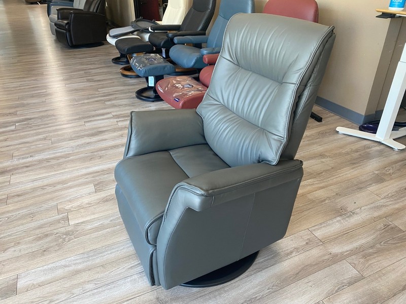 IMG Chelsea RMS199 Small Compact Power Relaxer Recliner Chair Graphite Leather gallery