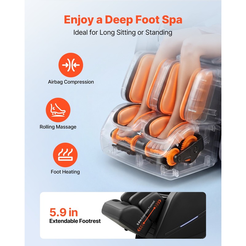 Uimoso 3D Zero-Gravity Full Body Massage Chair with Adjustable Footrest gallery