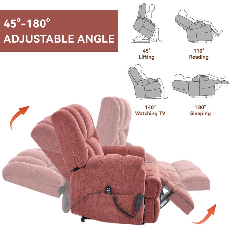 Dual Motor Heat Massage Infinite Position Up to Electric Power Lift Recliners gallery