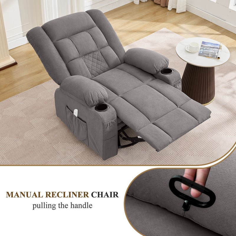 3D Kneading Massage Rocker Recliner Chair with Heat, USB, 2 Cup Holders gallery