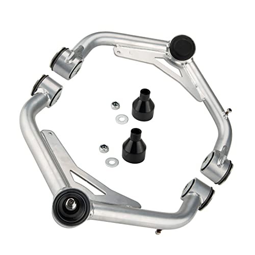 Front Upper Control Arms, 2pc 2-4'' Lift Silver White for Silverado/Sierra gallery