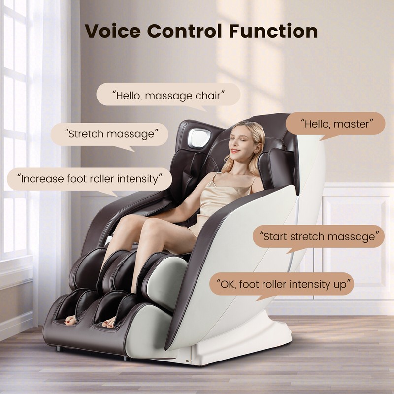 Zero Gravity SL Track Full Body Massage Chair w/ Heat Foot Roller Voice Control gallery