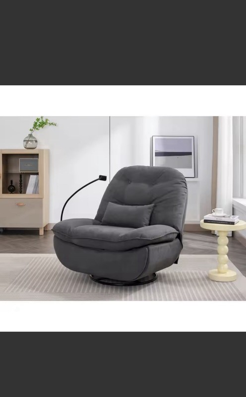 Gray Fabric Electric Massage Chair with Remote Control gallery
