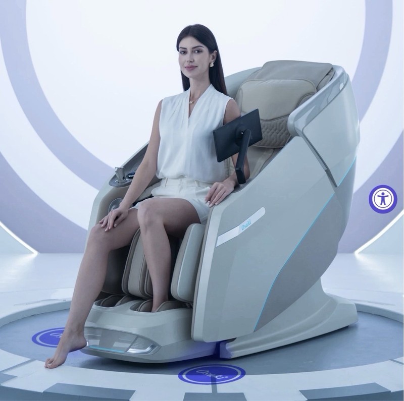 New Osaki Platinum - Escape Duo 4D Massage Chair in Taupe