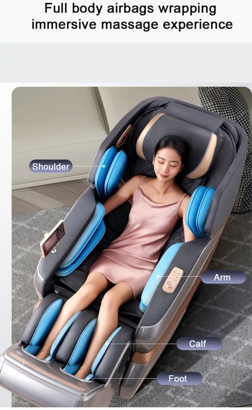 Luxury Full Body 4D Zero Gravity Massage Chair Heating Head Foot 180° Bluetooth gallery
