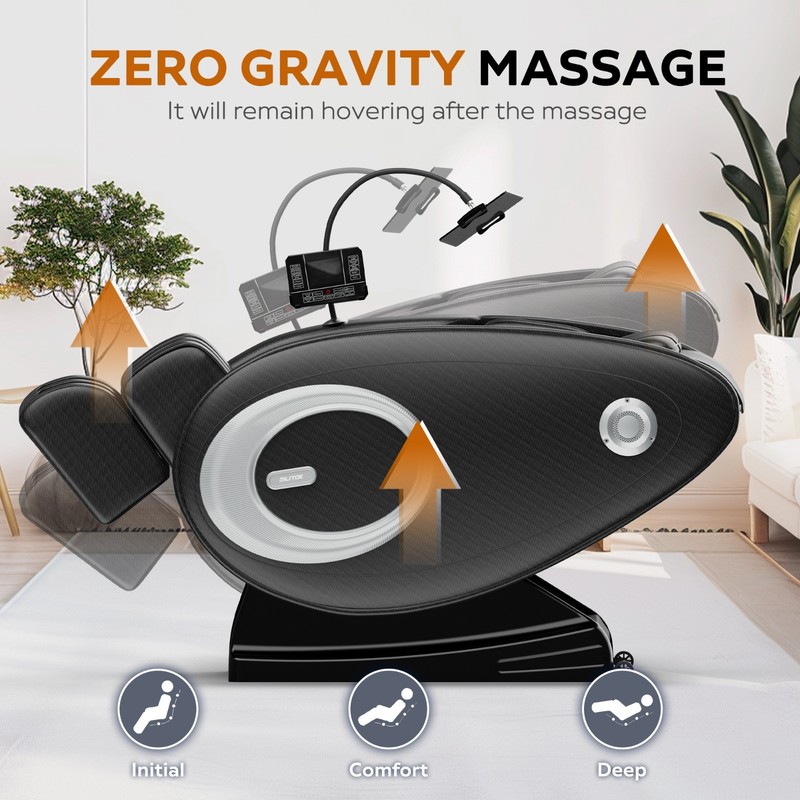 Full Body Zero Gravity Massage Chair Recliner Air Pressure Heated 5 Auto Modes gallery