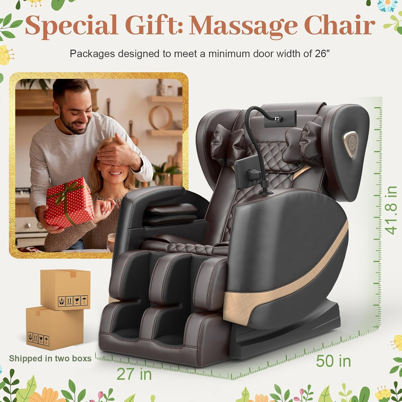 2026 Massage Chair Full Body, Zero Gravity Massage Chair with 10 Fix Rollers, Ai gallery