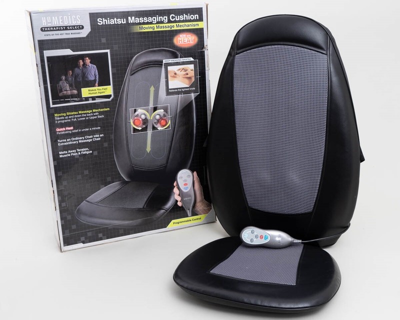 Homedics Shiatsu Massaging Cushion Seat with Heat Black Model SBM-200H