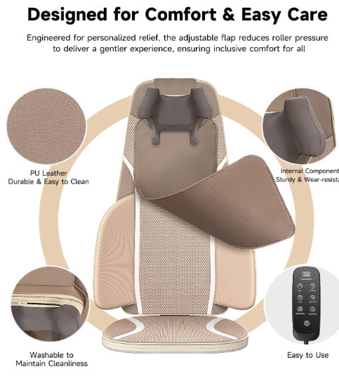 NEW in the BOX Flekzo Shiatsu Back & Neck Massage Chair Seat with Heat gallery