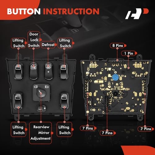 Mercedes-Benz Left Driver Master Electric Power Window Switch gallery