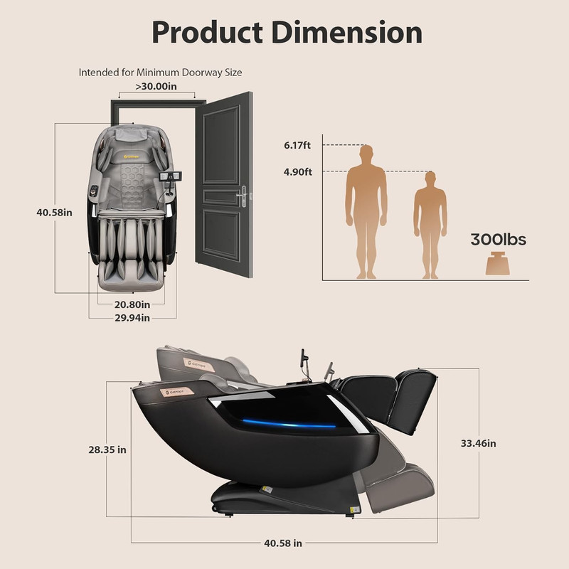 4D Full Body Massage Chair with Zero Gravity, 32 Airbags & AI Voice Control gallery