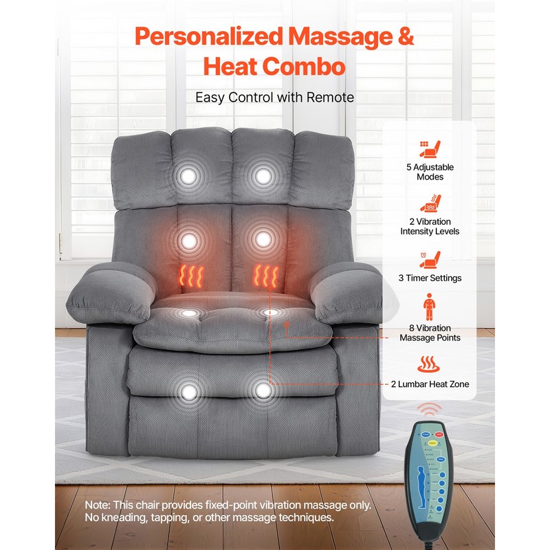 Uimoso Power Recliner Chair with Lift, Heat, and Massage, Dual Motor Design gallery