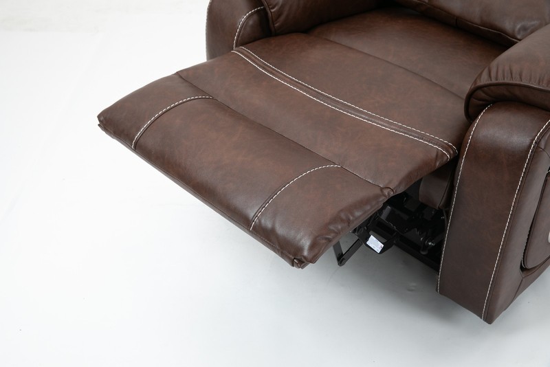 Power Lift Recliner Chair 180 Degree Flat Elderly Massage Heating Brown Leather gallery