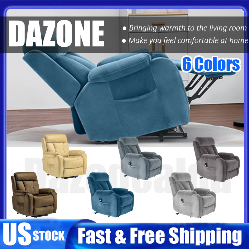 Electric Power Lift Recliner Chair Sofa for Elderly Livingroom w/ Remote Control