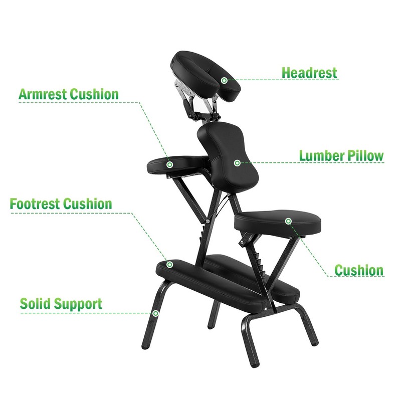 Portable PU Leather Pad Travel Massage Tattoo Spa Chair w/ Carrying Bag New gallery