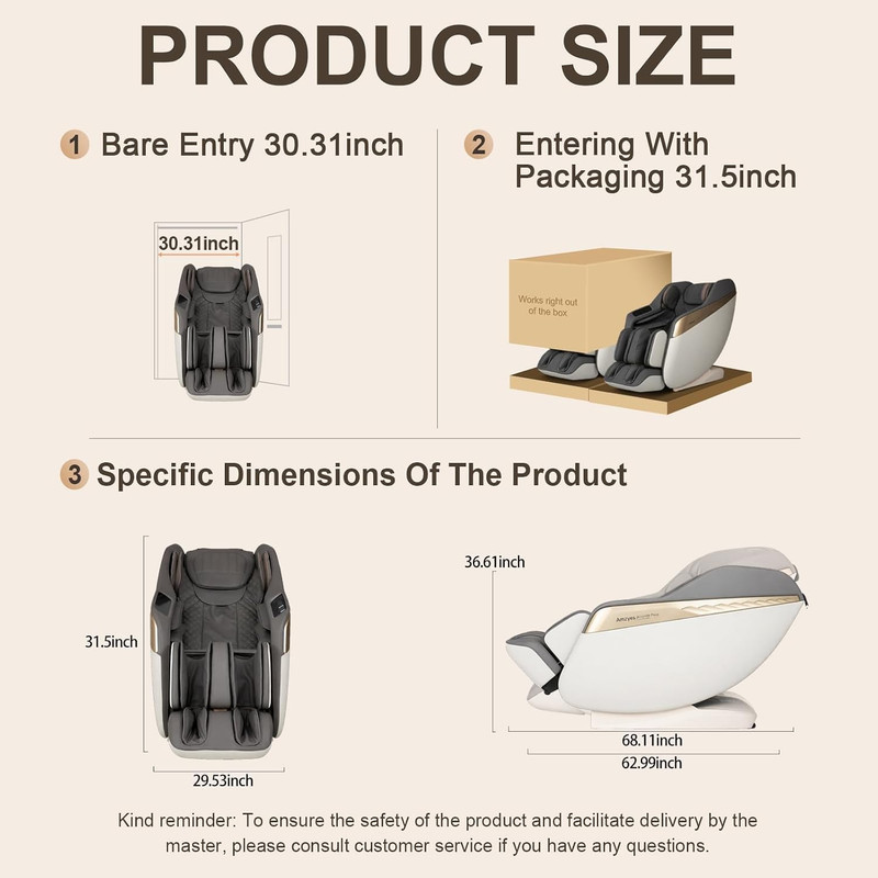 4D Full Body Massage Chair, Zero Gravity, 20 Modes, Bluetooth, Gray gallery
