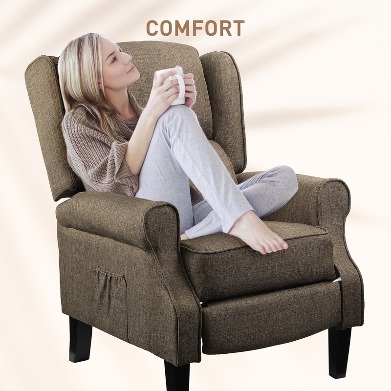 Relaxing Fabric Heated Massage Chair Vibrating Recliner Sofa With Remote Control gallery