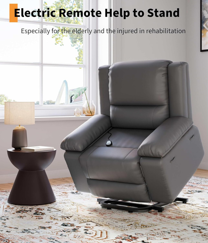 Power Lift Recliner Chair - Heat and Massage, PU Leather Electric Lift Recliner gallery