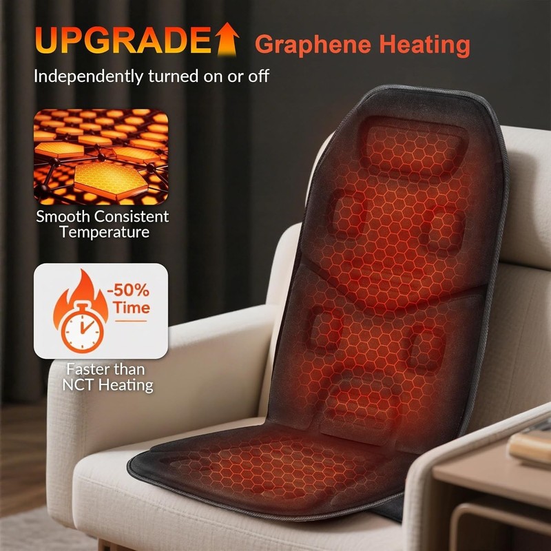 Relaxing Heated Back Massager Cushion - Perfect Valentine’s Day Gift for Couples gallery