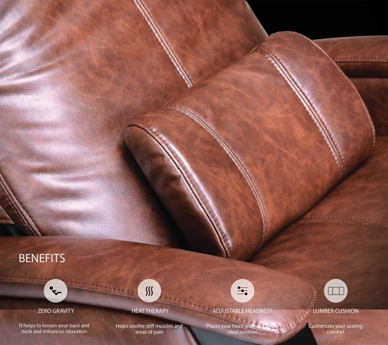 Midnight Black Svago ZGR Plus Power Zero Anti Gravity Recliner Chair (SV395) OB gallery
