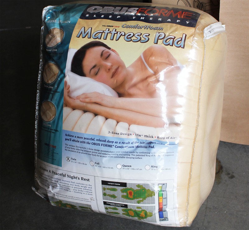 ObusForme ComfortFoam Sleep Therapy Viscoelastic Memory Foam Mattress Pad – TWIN