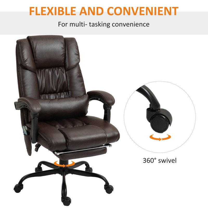 Massage Office Chair with 6 Vibrating Points, High Back Reclining Office gallery