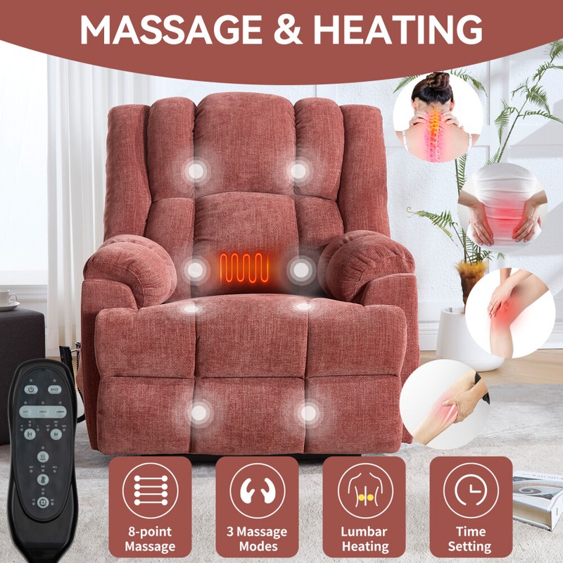 Dual Motor Heat Massage Infinite Position Up to Electric Power Lift Recliners gallery