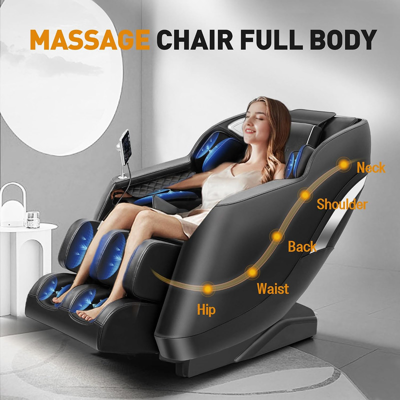 Ultimate Full Body Massage Chair with Zero Gravity & Bluetooth Music gallery