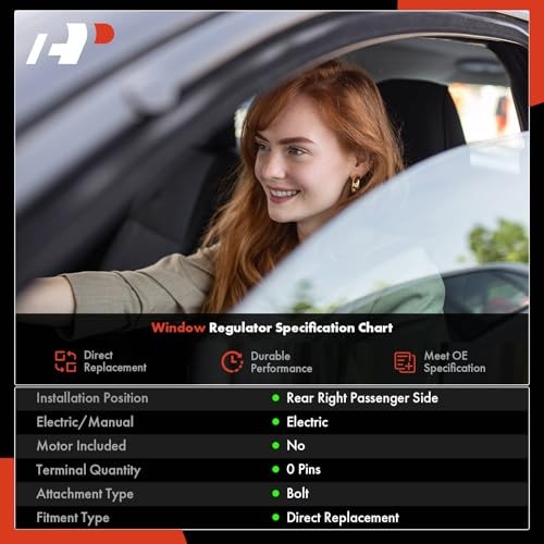 Rear Right Passenger Electric Power Window Regulator Compatible with Saab 9-3 gallery
