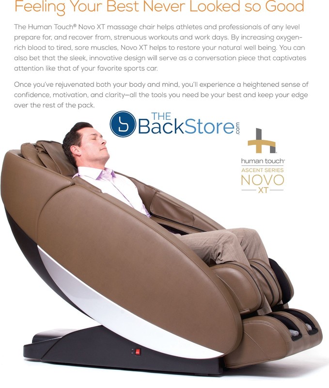 Espresso Human Touch Novo XT Premium Zero Gravity 3D Massage Chair Recliner Heat gallery