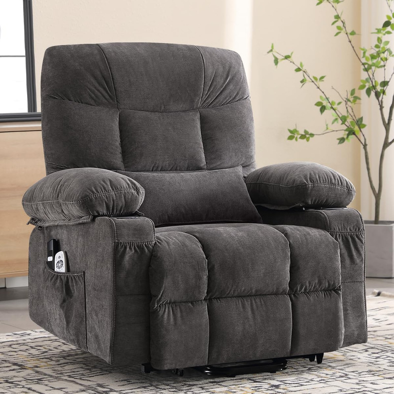 Power Lift Recliner Chair for Elderly,8-Point Vibration Massage & Heat,Electric gallery