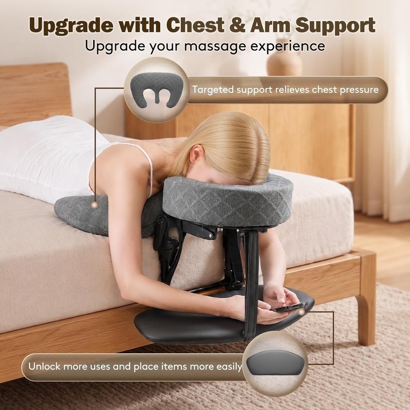 Massage Headrest for Bed, Bed Massage Head Holder & Face Cradle with Pillow |... gallery