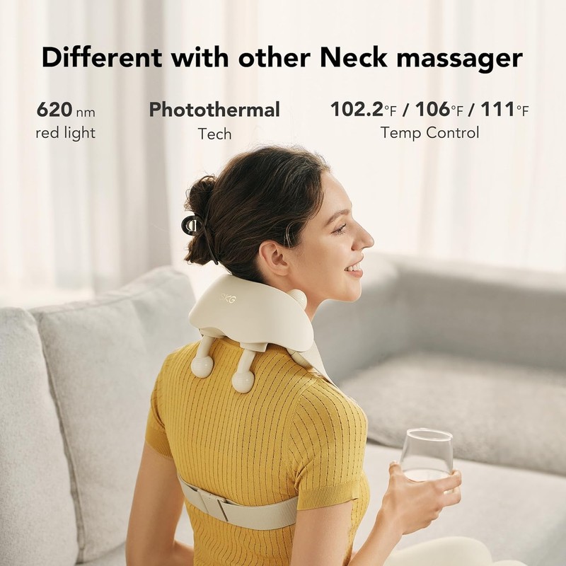 SKG Neck and Shoulder Massger with Heat Pain Relief Deep Tissue Shiatsu HS500-2 gallery