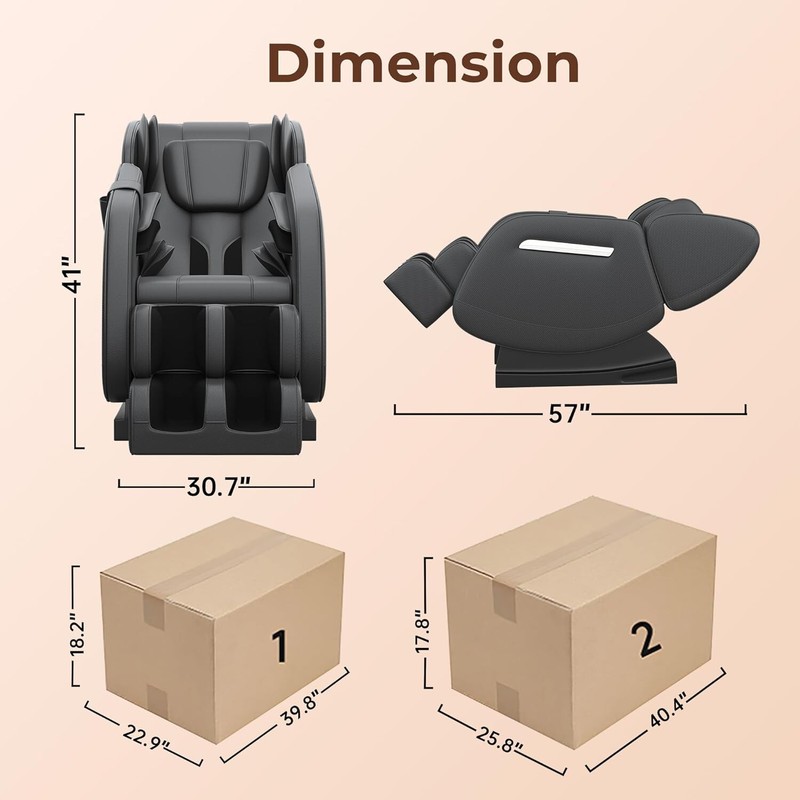 Massage Chair 8 Fixed Shiatsu Massage Roller Zer0 Gravity Mode Heater Bluetooth gallery