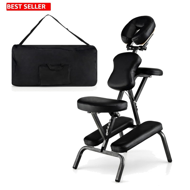 Portable Lightweight Massage Chair with Carrying Bag – Adjustable & Ergonomic